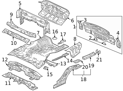 Rear Floor & Rails for 2010 Mitsubishi Eclipse #0