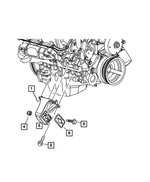 6507608AA - Engine and Transmission Mounting: Hex Head Screw And Washer, Mounting for Mopar Image