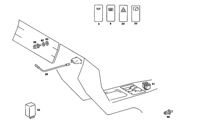 8209010 - Electrical System: Switch for Mercedes-Benz Image image