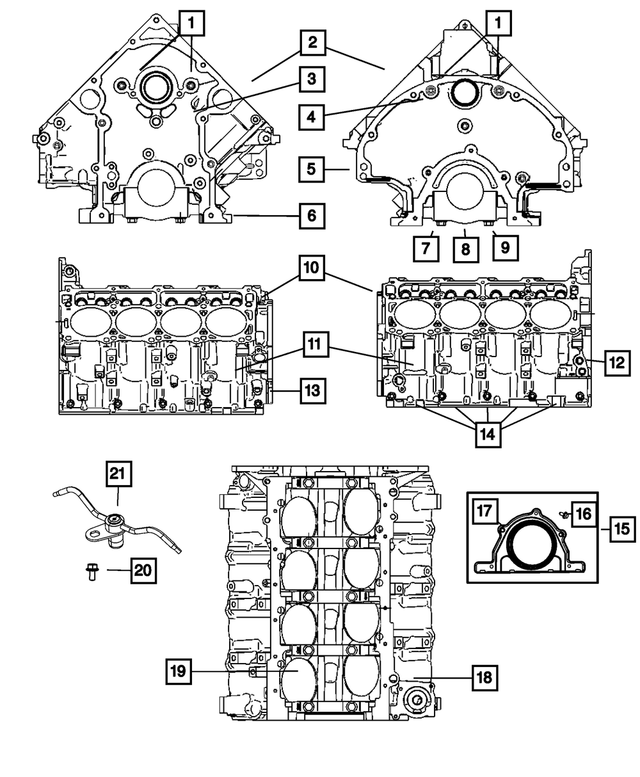 68293006AA - 6.4L Gas; Engine: Short Block Engine for Mopar Image