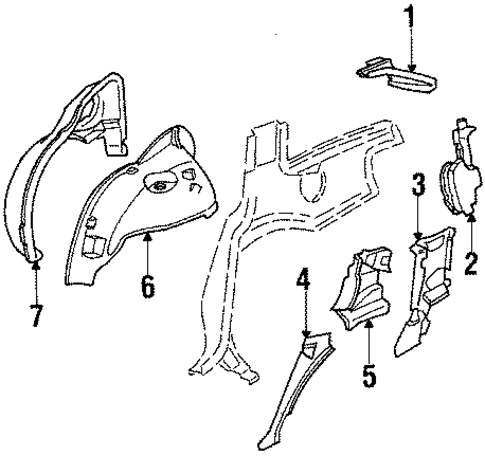Inner Structure & Rails for 1986 Pontiac Grand Am #2