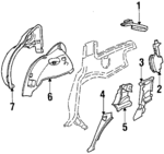 20366326 - Body: Gutter Extension for Pontiac: Grand Am Image