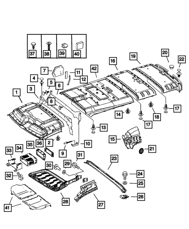 1HA89NCVAA - Interior Trim: Headliner for Mopar Image