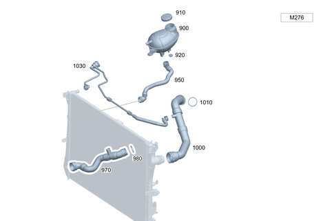 Expansion Reservoir, Mount and Hoses for 2017 Mercedes-Benz E43 AMG #0