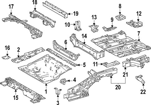 Rear Floor & Rails for 2025 Lexus RX350h #0
