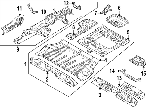 Rear Floor & Rails for 2024 Lincoln Nautilus #0