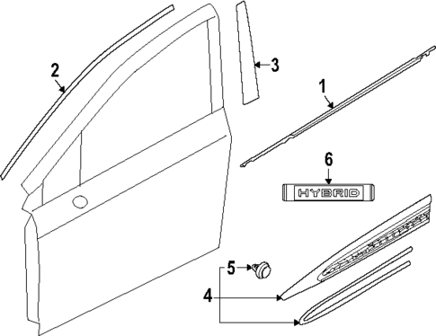Exterior Trim - Front Door for 2025 Subaru Forester #0