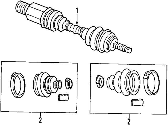 4641960AA - Front Drive Axle: Axle Assembly for Mopar Image