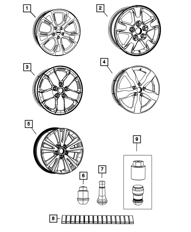 1HX64GSAAC - Wheels: Aluminum Wheel, Front Or Rear for Mopar Image image