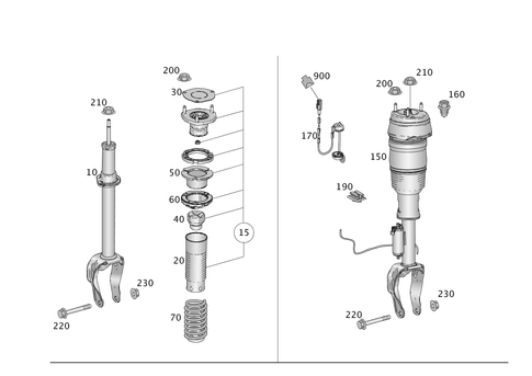 Front Suspension Strut and Suspension Strut Mount for 2016 Mercedes-Benz GLE400 #0