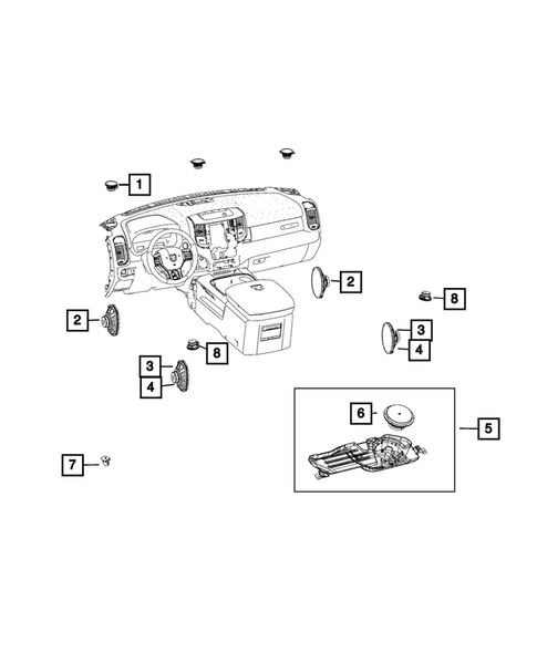 Radio, Antenna, Speakers, DVD, and Video systems for 2020 Ram 3500 #7