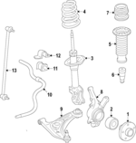 4851052P30 - Suspension: Strut,Absorber Assembly Shock for Toyota: Prius C Image