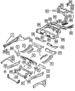 4895390AD - Frame, Bumper and Fascia: Crossmember Isolator, Right for Mopar Image