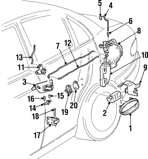 Rear Door for 1998 Cadillac Catera #0