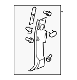 22871287 - Body: Door Pillar Post Trim Set for Chevrolet: Silverado 1500, Silverado 2500 HD, Silverado 3500 HD | GMC: Sierra 1500, Sierra 2500 HD, Sierra 3500 HD Image