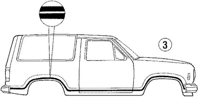 E5TZ9820000LB - Body: Stripe Tape for Ford: Bronco II Image