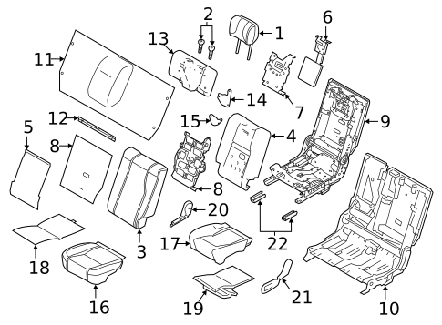 Rear Seat Components for 2019 Land Rover Range Rover #0