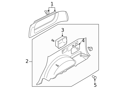 Interior Trim - Quarter Panels for 2002 Mitsubishi Montero Sport #0