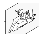 MR765827 - Body: Lower Quarter Trim for Mitsubishi Image