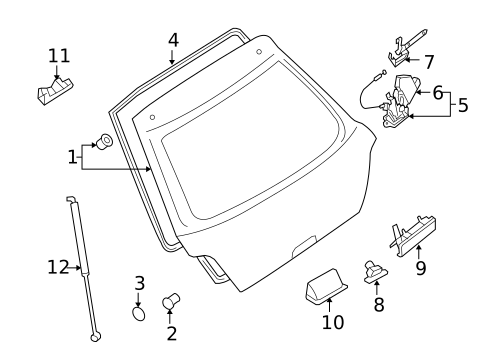 Liftgate for 2005 Saab 9-2X #0