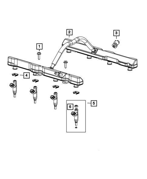 Fuel Rail and Injectors for 2018 Ram 2500 #0