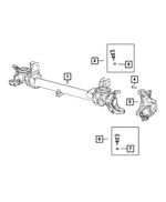5086673AB - Differential and Drive Line: Steering Knuckle Socket Nut for Dodge: Ram 1500, Ram 2500, Ram 3500 | Ram: 2500, 3500 Image
