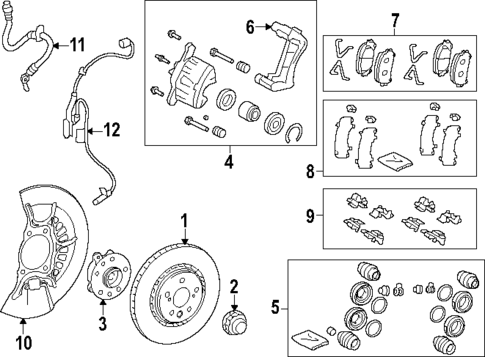 Front Brakes for 2024 Lexus RX350h #0