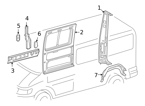 Inner Structure & Rails for 2003 Dodge Sprinter 3500 #1