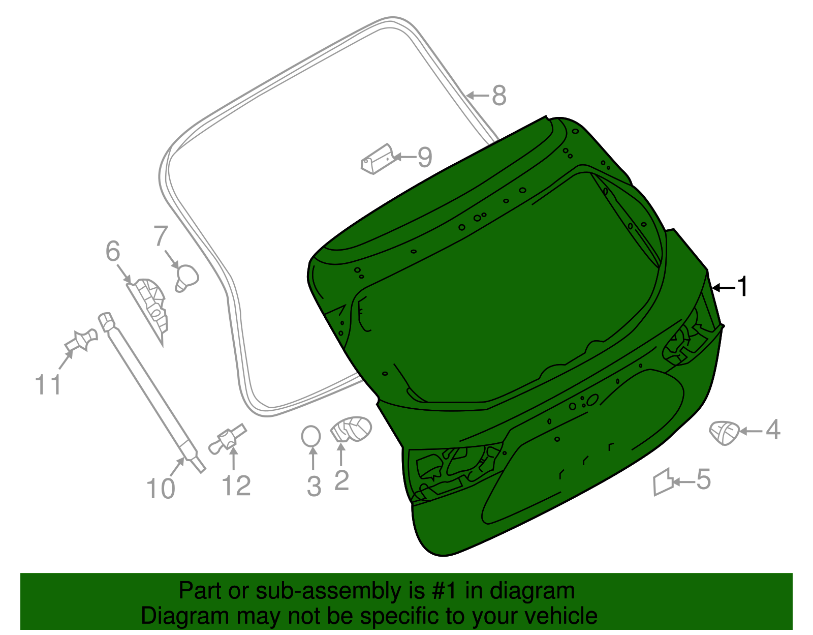 Lift Gate - Nissan (K010M-6MAMA)