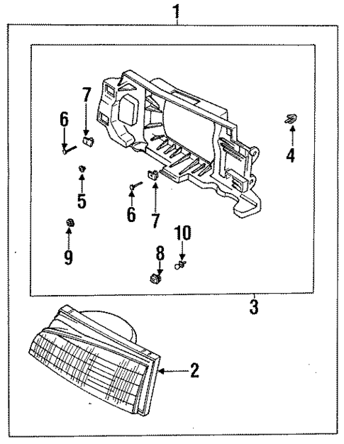 Headlamp Components for 1992 Mazda 323 #0