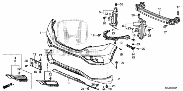 Front Bumper ('15-) for 2015 Honda CR-V #0