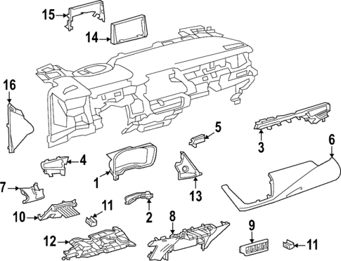 Instrument Panel Components for 2025 Toyota Corolla Cross #0