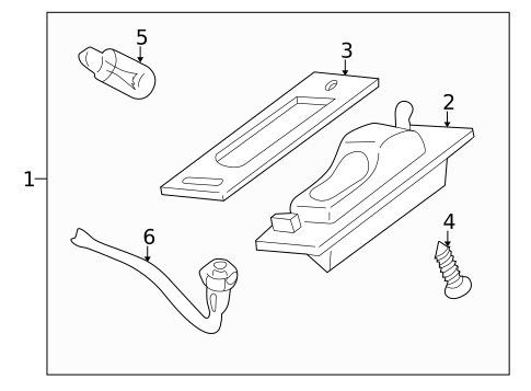 License Lamps for 2005 Mitsubishi Outlander #0