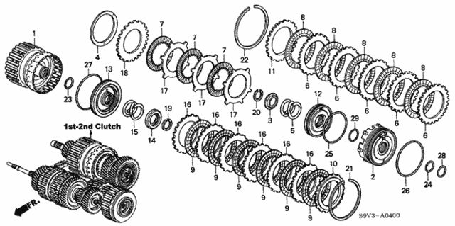 AT Clutch (1st-2nd) (-'05) for 2005 Honda Pilot #0