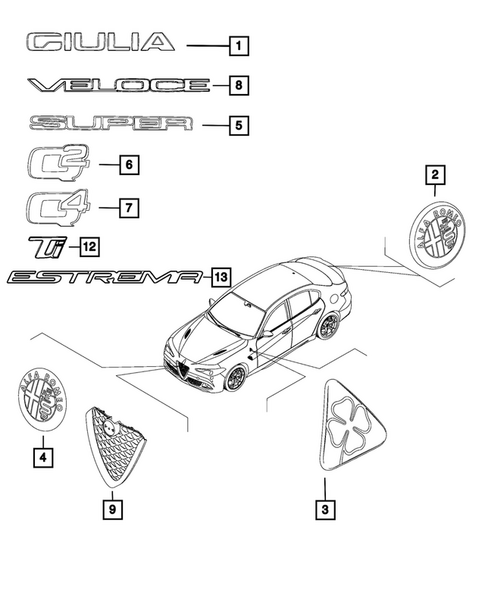 Nameplates for 2023 Alfa Romeo Giulia #0