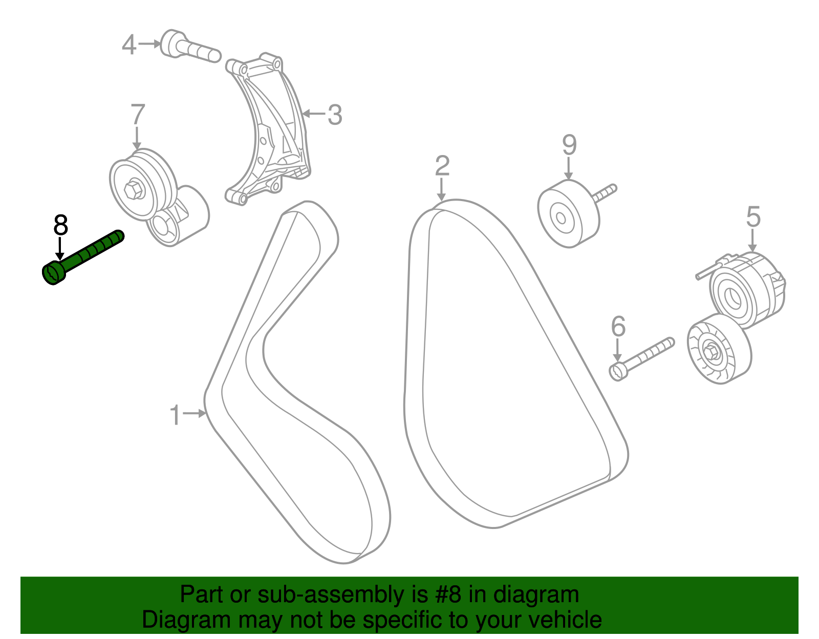 Tensioner Bolt - Porsche (N-911-894-01)
