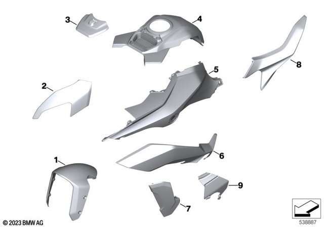 46618404459 - : Front Wheel Fender for BMW-Motorrad Image