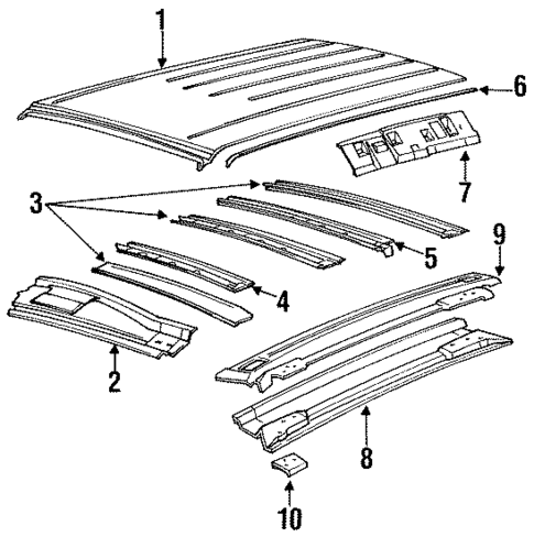 Roof & Components for 1993 Chrysler Town & Country #0