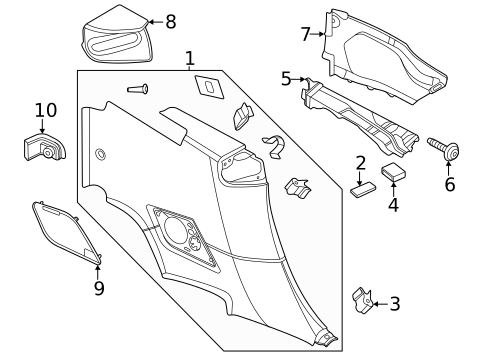 Interior Trim - Quarter Panels for 2021 Porsche 911 #0