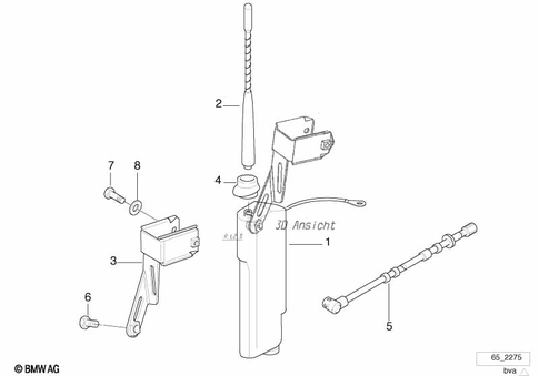 Single Parts Antenna for 1995 BMW 318ti #0
