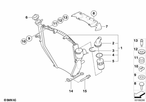 Engine Radiator with Mounting Hardware for 2006 BMW-Motorrad K 1200 S #0