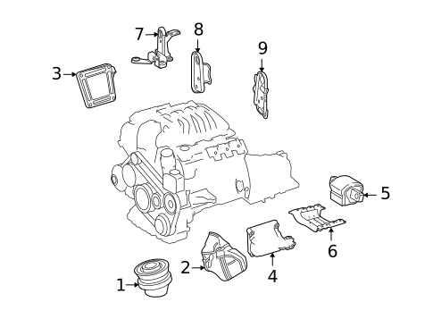 Engine & Trans Mounting for 2009 Mercedes-Benz CL63 AMG #0
