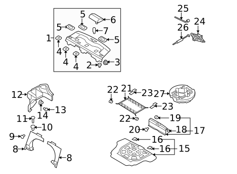 Interior Trim - Rear Body for 2009 Hyundai Elantra #0