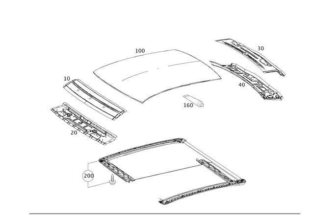 4516511101 - Roof: Parts Kit, Roof Frame for Smart Image image