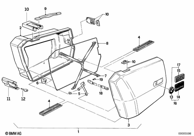 46542300039 - Frame and Mounting Parts: Hinge -  for BMW-Motorrad Image