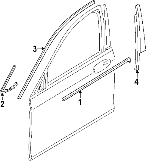 Exterior Trim - Front Door for 2023 BMW i7 #0