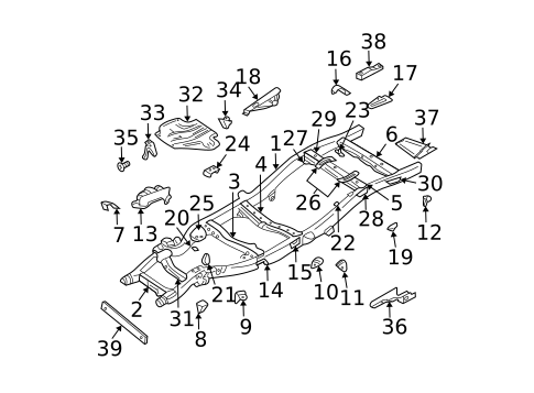Frame & Components for 2003 Nissan Xterra #0