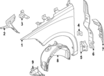 1T3805912B - Body: Fender Liner for Volkswagen Image