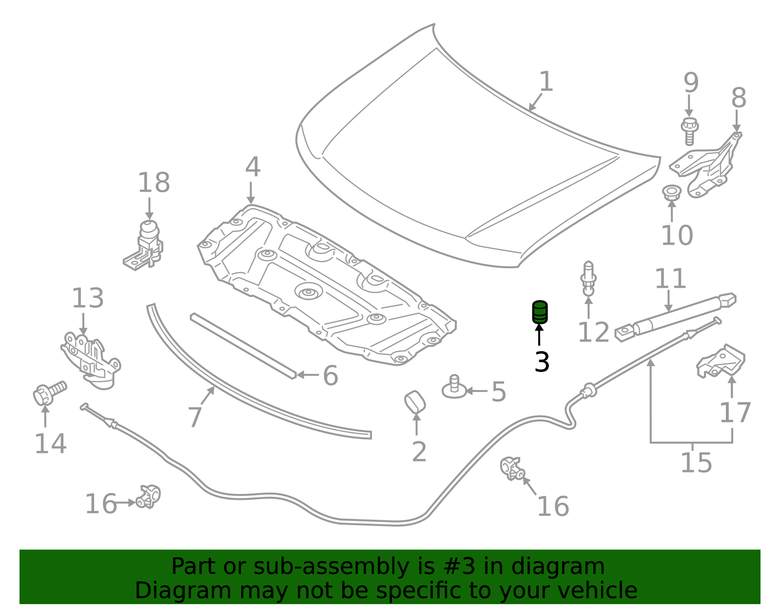 2007-2024 Nissan Hood Bumper 65829-24U00 | Nissan RVA