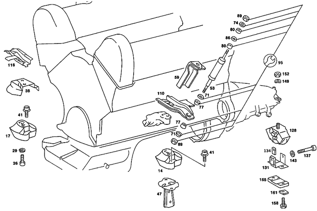 1072412613 - Engine Suspension: Engine Mount for Mercedes-Benz Image image